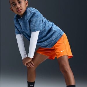 Nike Kids' Dri-FIT Multi Woven Shorts in Orange